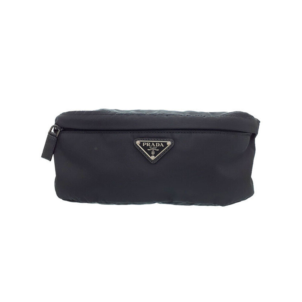 Prada Bag Belt Re Crossbody Leather Black Body Saffiano Bum Body - Picture 2 of 9